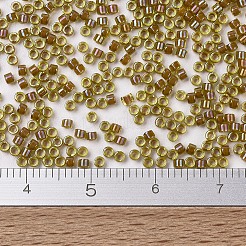 MIYUKIデリカビーズ  シリンダー  日本製シードビーズ  11/0  （db1738)ココア裏打ちシャルトルーズab  1.3x1.6mm  穴：0.8mm  約20000個/袋  100 G /袋&nbsp;SEED-J020-DB1738