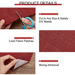 Self Adhesive Linen Fabric Patches&nbsp;AJEW-WH0270-16D