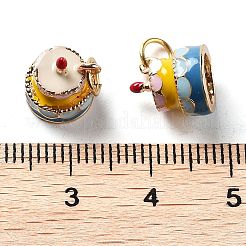 Real 18K Gold Plated Brass Enamel Pendants&nbsp;KK-M280-02A-G