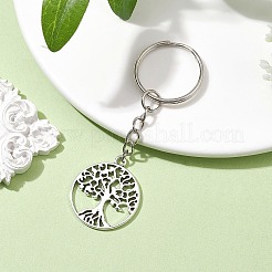 Tibetan Style Alloy Tree of Life Keychains&nbsp;KEYC-JKC00693-02