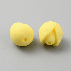 Flower Food Grade Eco-Friendly Silicone Beads&nbsp;SIL-WH0013-47C