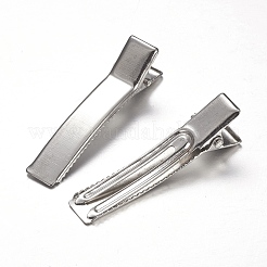 アイアン製ダッカールクリップパーツ  プラチナ  46x12x12mm&nbsp;LS-IFIN-A171-14A