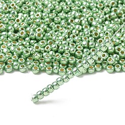 トーホー 6/0ラウンドビーズ  日本製シードビーズ  （pf560)パーマフィニッシュライムグリーンメタリック  4mm  穴：1.5mm  約168個/10g&nbsp;X-SEED-TR06-PF0560