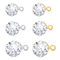 60Pcs Clear Cubic Zirconia Stud Earring Findings&nbsp;EJEW-BBC0002-08