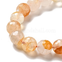 Natural Yellow Hematoid Quartz/Golden Healer Quartz Beads Strands&nbsp;G-E571-34C