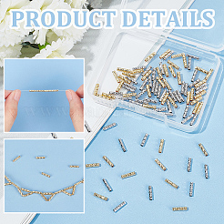100Pcs 2 Colors Brass Tube Beads&nbsp;FIND-BC0004-97