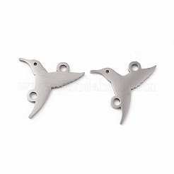 変色しない201ステンレススチールコネクタチャーム  ハチドリのリンク  ステンレス鋼色  15.5x13.5x1mm  穴：1.4mm&nbsp;STAS-K251-086P