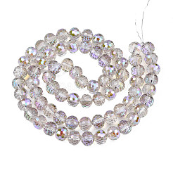 Electroplate Transparent Glass Beads Strands&nbsp;EGLA-N002-31-C03