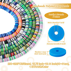 8 Strands 8 Colors Handmade Polymer Clay Beads Strands&nbsp;CLAY-TA0001-30