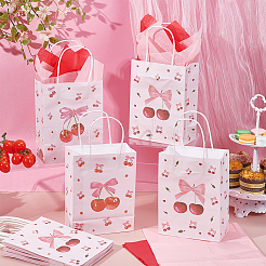12Pcs Cherry Pattern Paper Gift Tote Bags&nbsp;CARB-UN0001-02