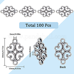 100Pcs Tibetan Style Connector Charms&nbsp;TIBE-SC0007-13