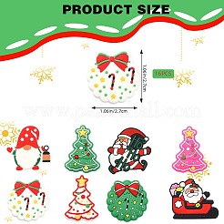 16Pcs 8 Style Christmas Silicone Beads&nbsp;SIL-SZ0001-08