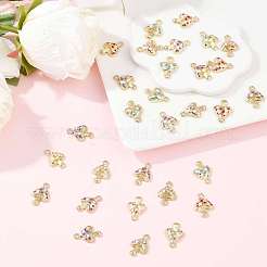 合金エナメルパンダントシスC10 2025071598個  きのこチャーム  ゴールドカラー  ライトシアン  27x12mm  穴：2mm&nbsp;ENAM-YW0006-27A