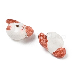 手作り樹脂粘土ビーズ  犬  サドルブラウン  17~19x24~27x10~13mm  穴：1.5~1.7mm&nbsp;PY-CBABDB7-02