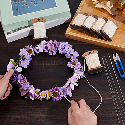 DIYミシン  縫製用鋼針を含む  刺繍糸を縫う  アイロンユー裁縫はさみバリカン  PPプラスチック遠心チューブ  ジュートコード  ステンレス鋼色  300x3mm  穴：9x1mm&nbsp;DIY-GA0009-20