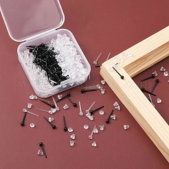 200Pcs 2 Colors Eco-Friendly Plastic Stud Earring Findings&nbsp;KY-YW0001-19