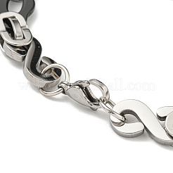 Two Tone 201 Stainless Steel Oval & Infinity Link Chain Bracelet&nbsp;BJEW-B078-36BP