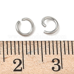 304ステンレススチールオープン丸カン  ラウンド  ステンレス鋼色  5x0.8mm  20ゲージ  内径：3.5mm&nbsp;STAS-Z150-01B-P