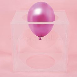 Ppプラスチック測定ボックス  気球サイズ測定用  正方形  ホワイト  完成品：30x30x22.5cm&nbsp;KY-WH0024-23