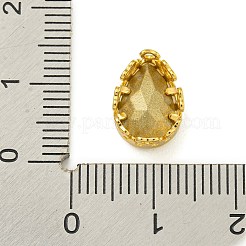 縫い付けラインストーン  ガラスクリスタルラインストーンマルチ連リンク  真鍮製爪付き台座付き  衣料品アクセサリー  ティアドロップ  ゴールドカラー  11.5x8.5x5.5mm  穴：1.2mm&nbsp;EGLA-F162-22G-02