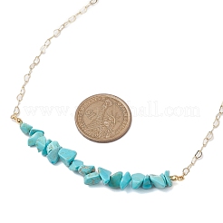 Synthetic Turquoise Chip Bib Necklaces&nbsp;NJEW-JN04950-02