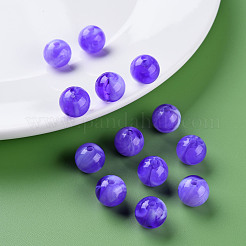 アクリルビーズ  天然石風  ラウンド  スレートブルー  12mm  穴：2mm  約560個/500g&nbsp;MACR-S375-001D-04