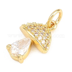 Autumn Brass Micro Pave Clear Cubic Zirconia Pendants&nbsp;LS-KK-H273-22G