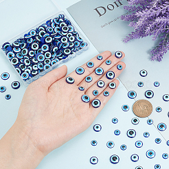 300Pcs 6 Styles Resin Evil Eye Cabochons&nbsp;CRES-HY0001-05