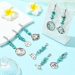 8Pcs Alloy Pendant Decorations&nbsp;HJEW-CJ00075