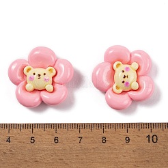 不透明樹脂デコデンカボション  動物植物  クマの花  25.5x27.5x9.5mm&nbsp;CRES-O007-04F