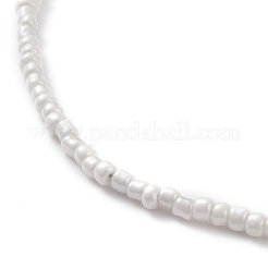 Round Glass Seed Beaded Necklaces&nbsp;NJEW-JN03207-03
