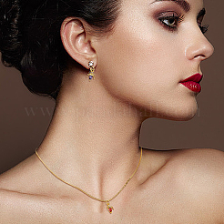 真鍮マイクロパヴェキュービックジルコニアチャーム16個（8色）  18KGP本金メッキ  カドミウムフリー＆鉛フリー  昆虫  ミックスカラー  12x8x2mm  穴：3.8mm  2個/カラー&nbsp;KK-DC0003-69