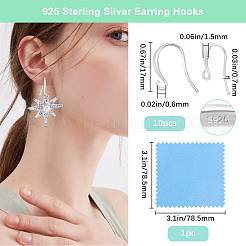 10Pcs 925 Sterling Silver Earring Hooks&nbsp;STER-BBC0007-12