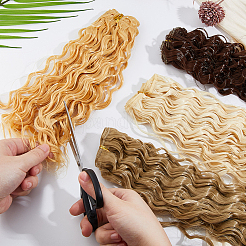4Pcs 4 Colors High Temperature Fiber Long Instant Noodle Curly Hairstyle Doll Wig Hair&nbsp;DOLL-DC0001-03