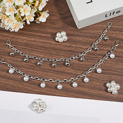 2Pcs 2 Styles Alloy Shoe Decoration Chain&nbsp;AJEW-GF0011-22