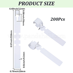 プラスチック植物ラベル200枚  植物タグ  種用鉢植えハーブ花野菜  ホワイト  210x20x0.3mm&nbsp;FIND-SP0005-62A