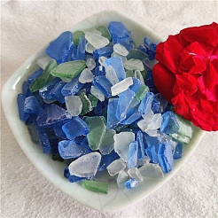 ガラスカボション  大きなシーグラス  芸術品や工芸品のジュエリー用のタンブルフロストビーチグラス  異形  ランダムな色  10~50mm  約1000 G /袋&nbsp;PW-WG60399-01