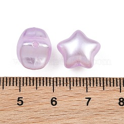パール調アクリルビーズ  スター  パープル  11.5x13.5x10.5mm  穴：1.6mm  約574個/500g&nbsp;AC-CBAAA05-15B