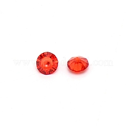 クリアアクリルラインストーンカボション  ポイントバック  ダイヤモンド  レッド  3x2.5mm  約495~500個/袋&nbsp;TACR-WH0013-02E