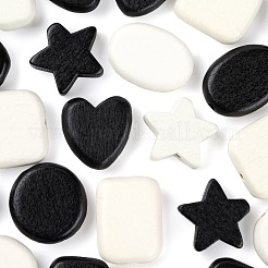 120Pcs 12 Style Painted Natural Wood Beads&nbsp;WOOD-LS0001-36