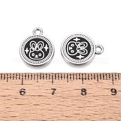 Rack Plating Alloy Enamel Pendants&nbsp;ENAM-N070-01C-01P-02