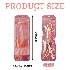 PPプラスチック製腕時計バンド収納用再封可能袋 50個  長方形  フラミンゴ  22x7x0.02cm&nbsp;ABAG-TADJ0003-01F