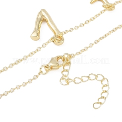 ボヘミアン サマー ビーチ スタイル 18K ゴールド メッキ シェル型 イニシャル ペンダント ネックレス&nbsp;IL8059-22