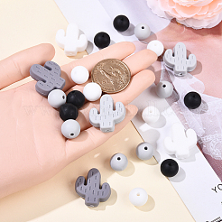 Cactus/Round Silicone Beads&nbsp;SIL-YW0001-50D