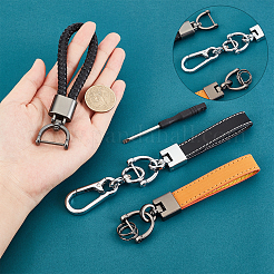 3 Sets 3 Styles Imitation Leather Keychains&nbsp;DIY-CA0004-47