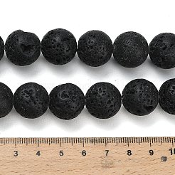 天然溶岩ロックラウンドビーズ連売り  スムーズ  16.5mm  穴：1mm  約25個/連  15.63~15.87''（39.7~40.3センチメートル）&nbsp;G-M169-16mm-03