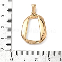 304ステンレススチールエナメルペンダント  ナゲットチャーム  ゴールドカラー  28.5x21x3.5mm  穴：7x3mm&nbsp;STAS-L309-12G