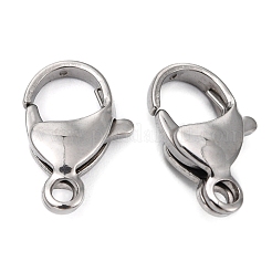 Tarnish Resistant Polished 304 Stainless Steel Lobster Claw Clasps&nbsp;STAS-R072-08A