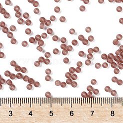 MIYUKIラウンドロカイユビーズ  日本製シードビーズ  （rr372)セミフロストベリー  8/0  3mm  穴：1mm  約422~455PCS /ボトル  10 G /ボトル&nbsp;SEED-JP0009-RR0372
