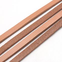 レザーコード  砂茶色  5x2mm  約100ヤード/束（300フィート/束）&nbsp;WL-R005-5x2-02